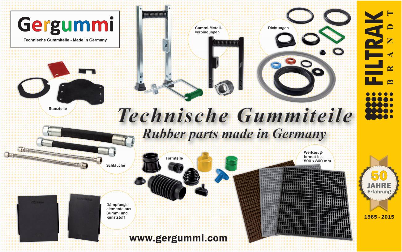 Gergummi - Sortiment technischer Gummiteile - Made in Germany